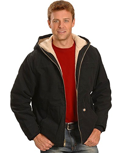 Dickies Men's Sanded Duck Sherpa Lined Hooded Jacket