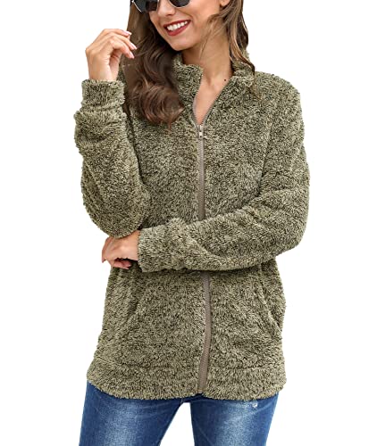 For G and PL Women's Long Sleeve Fluffy Sherpa