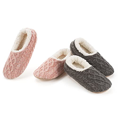 cosyone1997 2-Pair Thick Warm Fuzzy Slippers