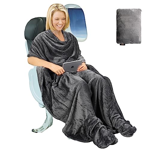 Tirrinia Travel Portable Blanket with Feet