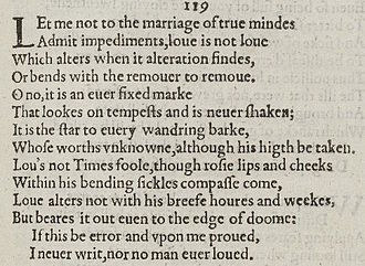 Let Me Not to the Marriage of True Minds (Sonnet 116)