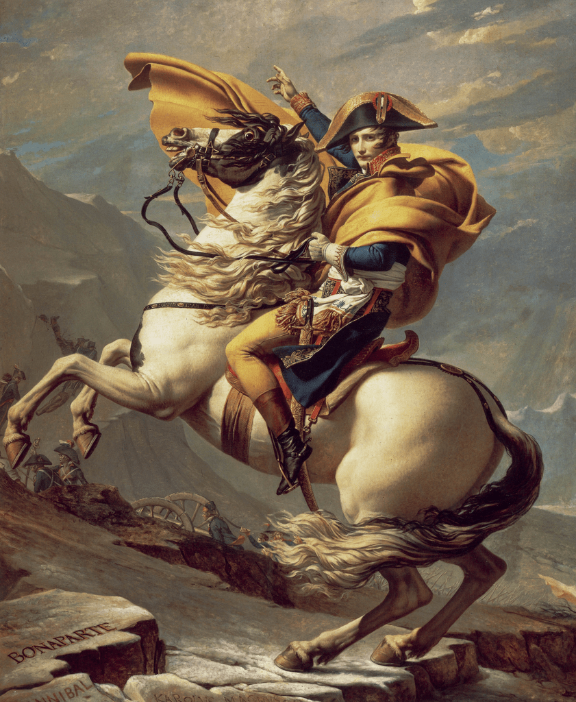 "Napoleon Crossing the Alps" by Jacques-Louis David