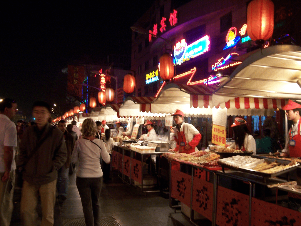 Donghuamen Night Market in Beijing, China